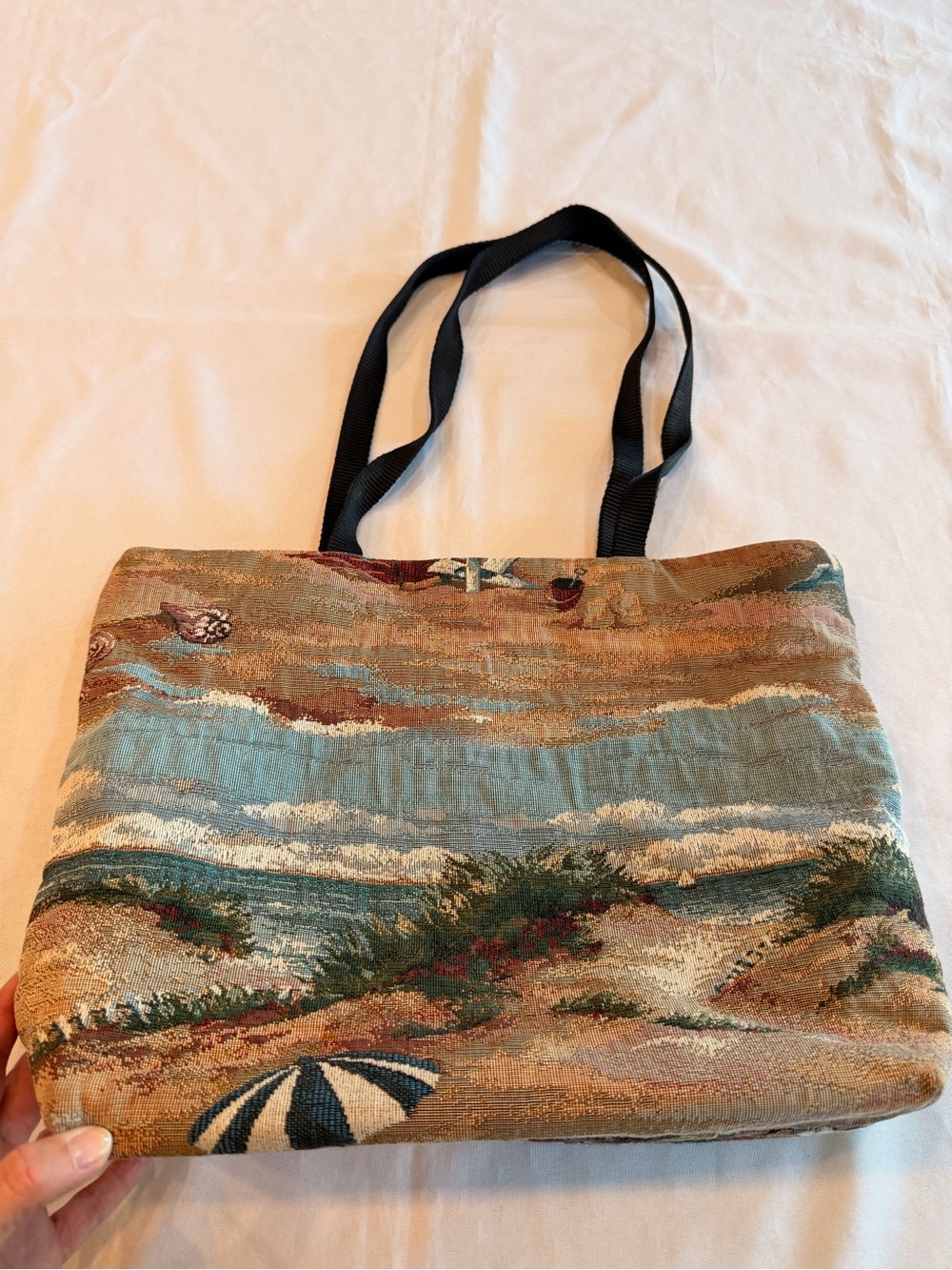 Danny K Beverly Hills CA Seaside Beach Tapestry Tote Bag